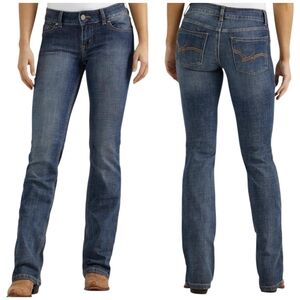 Wrangler Bootcut Jeans Blue Denim Junior Girls 17x34 (12-14) High Rise Cowgirl